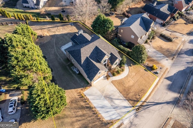 271 Double Gate Ct, Sugar Hill, GA 30518 - aerial view of residential area with property boundaries highlighted