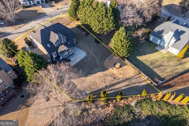 271 Double Gate Ct, Sugar Hill, GA 30518 - aerial view of property's location featuring property parcel outlined