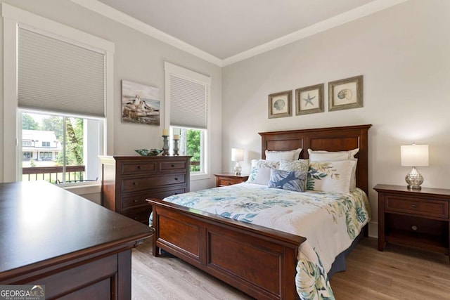 4110 Gentle Breeze Way, Braselton, GA 30517 - bedroom featuring light wood-style flooring, multiple windows, and ornamental molding