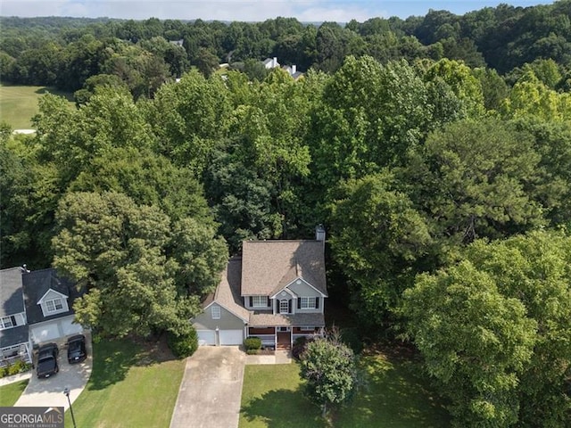 14 Augusta Way, Hiram, GA 30141 - view from above of property featuring a heavily wooded area
