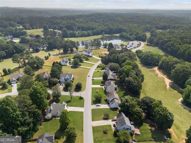 14 Augusta Way, Hiram, GA 30141 - aerial overview of property's location featuring a forest and a nearby body of water