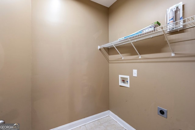 203 Crescent Moon Way, Canton, GA 30114 - laundry area featuring hookup for a washing machine, electric dryer hookup, and baseboards