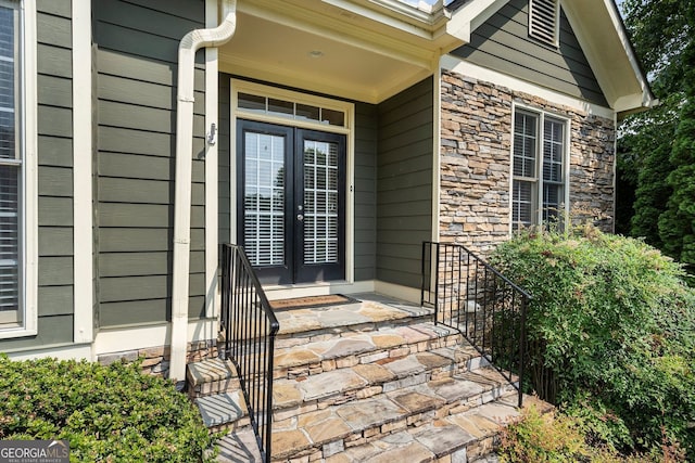 203 Crescent Moon Way, Canton, GA 30114 - entrance to property featuring stone siding
