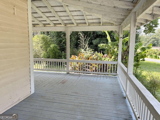 459 Railroad Ave, Flovilla, GA 30216 - view of wooden deck
