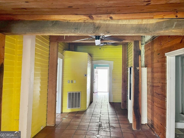 459 Railroad Ave, Flovilla, GA 30216 - corridor featuring wood walls and tile patterned flooring
