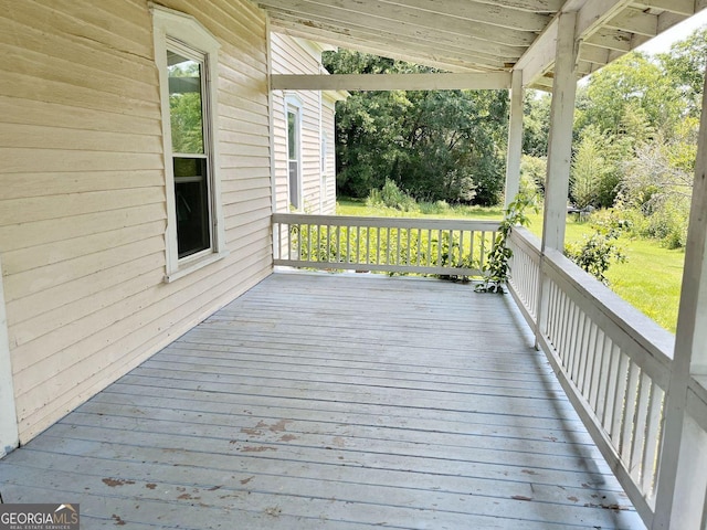 459 Railroad Ave, Flovilla, GA 30216 - view of wooden terrace