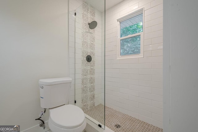 2825 Shea Way SW, Marietta, GA 30060 - bathroom with walk in shower, toilet, and baseboards