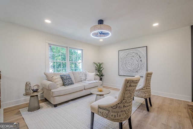 2825 Shea Way SW, Marietta, GA 30060 - living area featuring light wood-type flooring and recessed lighting