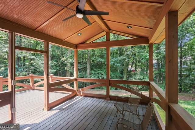 5240 Arrie Way, Atlanta, GA 30360 - unfurnished sunroom featuring ceiling fan and healthy amount of natural light