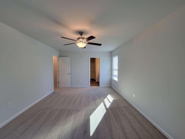 321 Lambert Overlook Cir Unit 76, Carrollton, GA 30117 - unfurnished bedroom with baseboards, light carpet, and a ceiling fan