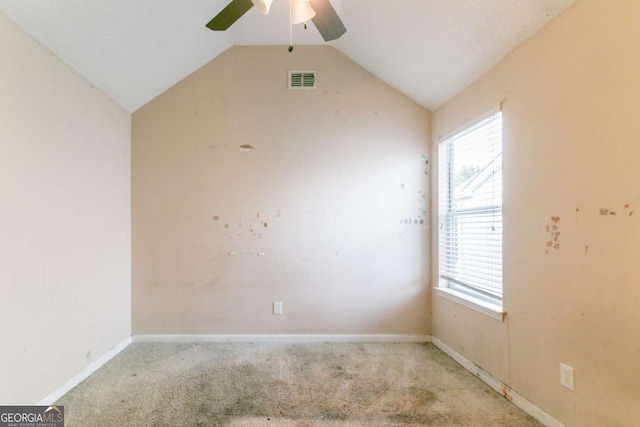 171 Stillwood Dr, Newnan, GA 30265 - carpeted spare room featuring ceiling fan and lofted ceiling