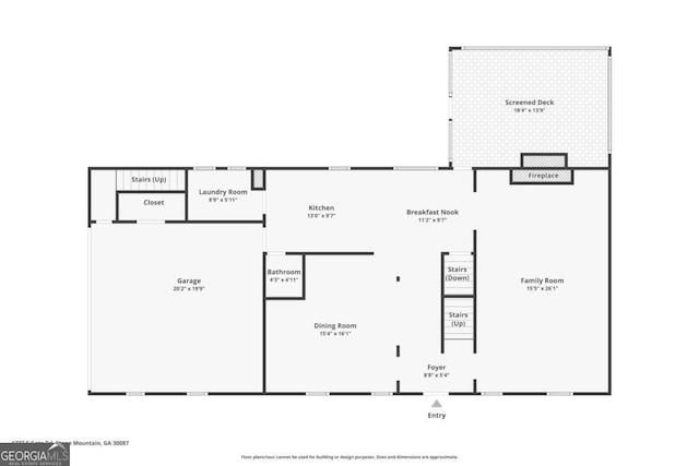 1777 E Gate Trl, Stone Mountain, GA 30087 - floor plan / room layout