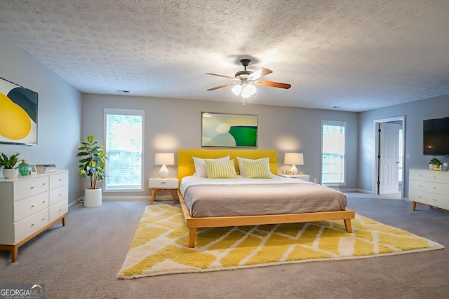 2482 Brittany Park Ln, Ellenwood, GA 30294 - bedroom featuring carpet, multiple windows, baseboards, and ceiling fan