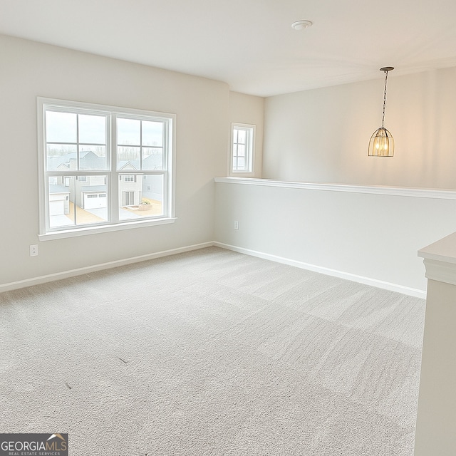 3468 Jasmine Way SW, South Fulton, GA 30331 - empty room featuring baseboards, carpet, and a chandelier
