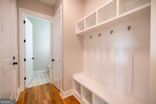 982 Wildberry Ct, Jefferson, GA 30549 - mudroom featuring baseboards and wood finished floors
