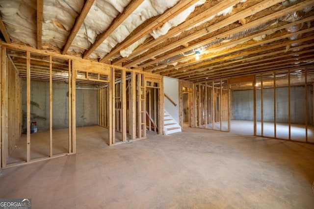 982 Wildberry Ct, Jefferson, GA 30549 - unfinished basement with stairway