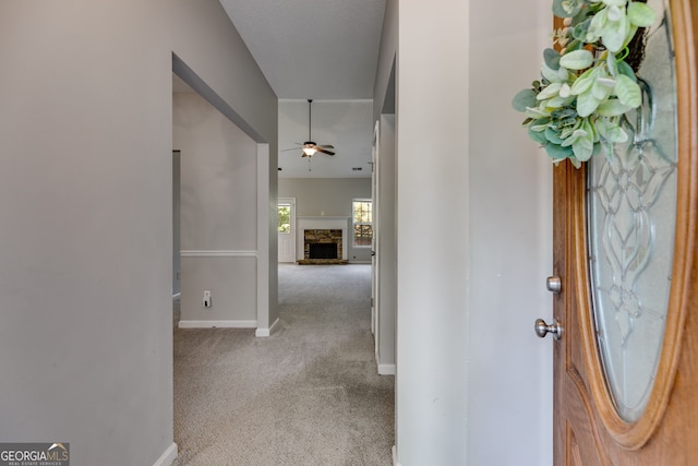 305 Overland Trl, Temple, GA 30179 - hall with carpet and baseboards