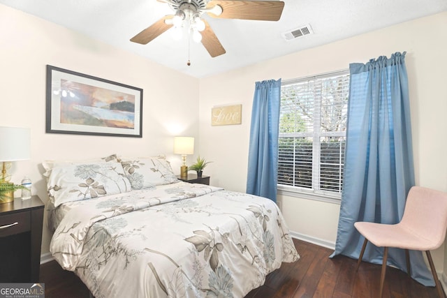 8180 Chapman Ter, Mcdonough, GA 30252 - bedroom with wood-type flooring and ceiling fan