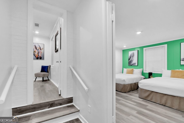 766 Blanton Blvd, Macon, GA 31210 - staircase with wood finished floors, baseboards, and recessed lighting