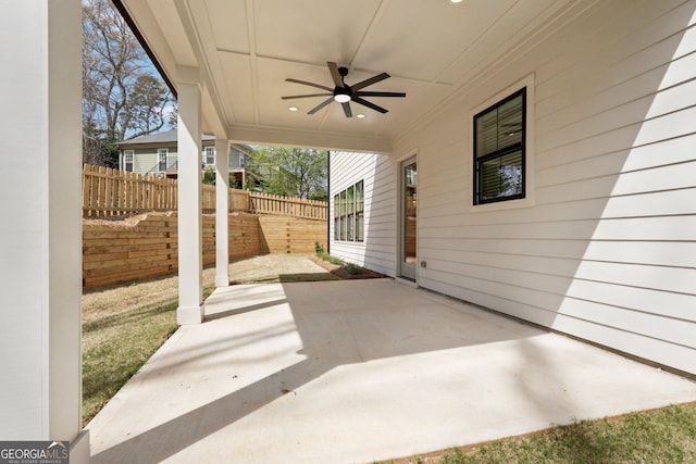 1253 Cumberland Valley Rd, Gainesville, GA 30501 - view of patio / terrace featuring ceiling fan