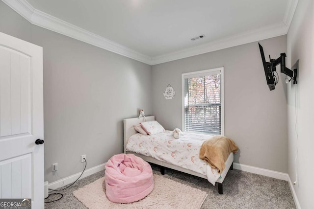 728 Harmony Rd, Temple, GA 30179 - bedroom with crown molding, carpet floors, and baseboards