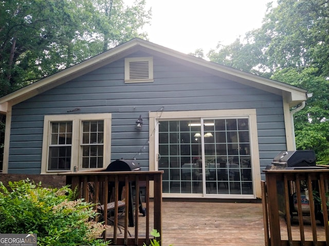 302 Morningside Dr, Clarkesville, GA 30523 - rear view of property featuring a deck