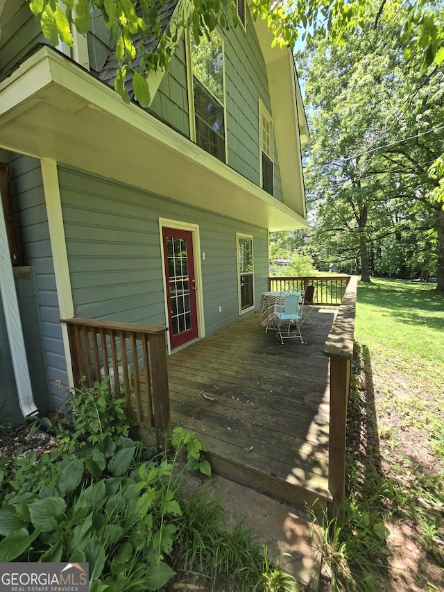 302 Morningside Dr, Clarkesville, GA 30523 - deck featuring outdoor dining area
