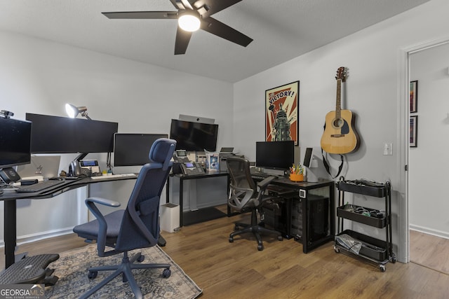 107 Rose Dhu Way, Savannah, GA 31419 - office featuring ceiling fan and wood finished floors