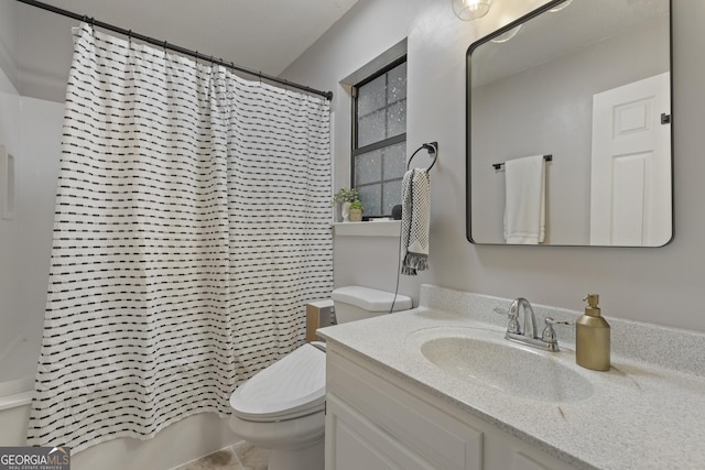 107 Rose Dhu Way, Savannah, GA 31419 - full bathroom featuring toilet, vanity, and shower / bath combo with shower curtain