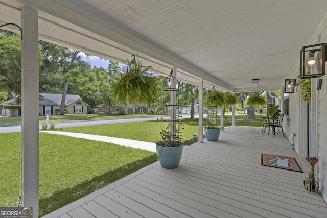 107 Rose Dhu Way, Savannah, GA 31419 - wooden porch with a yard and a residential view