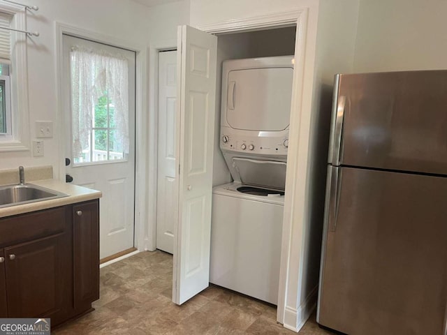 1429 Thyatira Brockton Rd, Jefferson, GA 30549 - laundry area with stacked washer and clothes dryer
