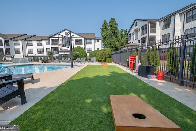 211 N Ave Unit 1122, Athens, GA 30601 - view of yard with a residential view, a community pool, and a patio