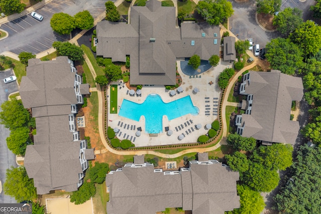 211 N Ave Unit 1122, Athens, GA 30601 - aerial view of residential area featuring a pool area