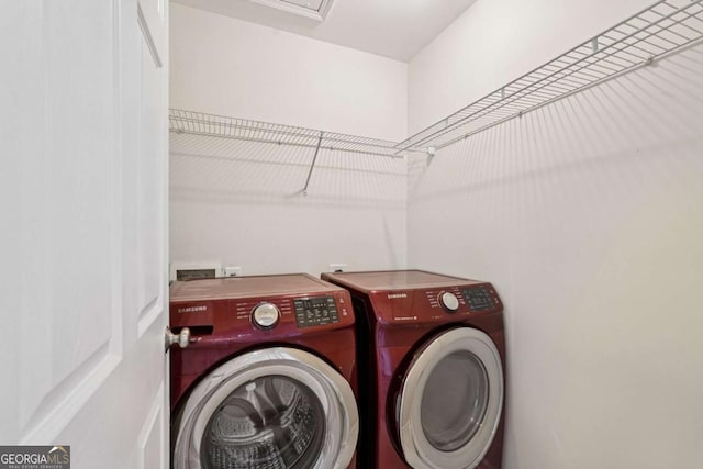 153 Towey Trl, Woodstock, GA 30188 - laundry room with washing machine and dryer