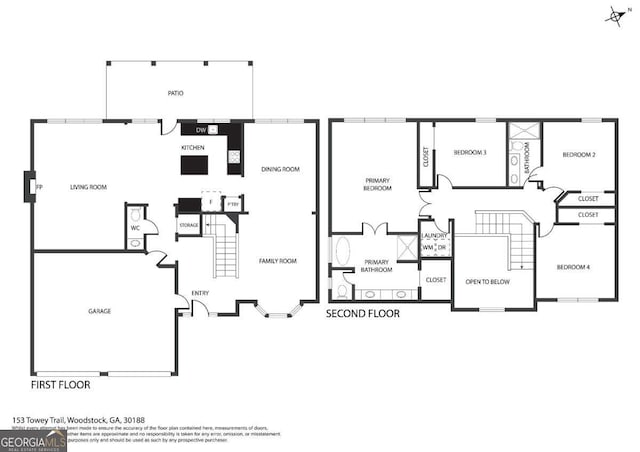 153 Towey Trl, Woodstock, GA 30188 - property floor plan