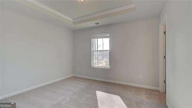 308 Delta Dr, Mcdonough, GA 30253 - unfurnished room featuring carpet flooring, crown molding, and a raised ceiling