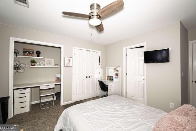 1409 Echo Mill Dr, Powder Springs, GA 30127 - carpeted bedroom featuring a ceiling fan