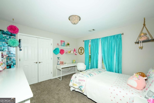 1409 Echo Mill Dr, Powder Springs, GA 30127 - bedroom featuring carpet and a closet