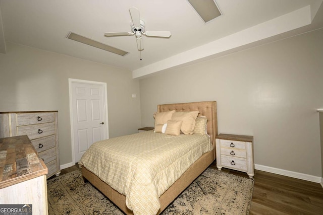 1409 Echo Mill Dr, Powder Springs, GA 30127 - bedroom with wood finished floors, baseboards, and ceiling fan