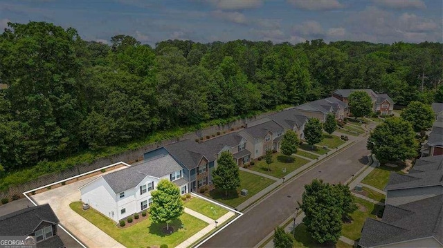 5880 Garden Cir, Douglasville, GA 30135 - aerial perspective of suburban area featuring a forest
