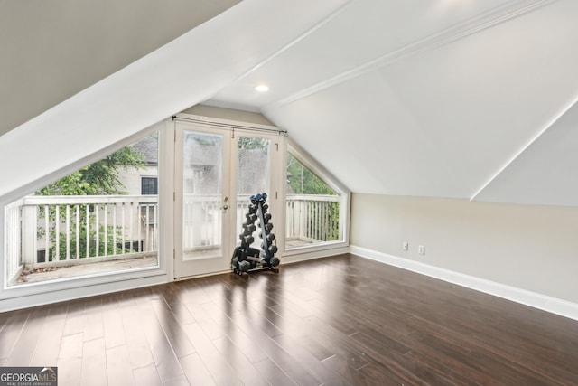 511 Pine Valley Rd SE, Marietta, GA 30067 - additional living space with vaulted ceiling, wood finished floors, and recessed lighting