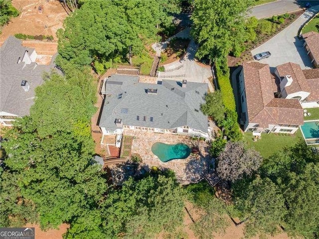511 Pine Valley Rd SE, Marietta, GA 30067 - aerial view of property and surrounding area with a pool
