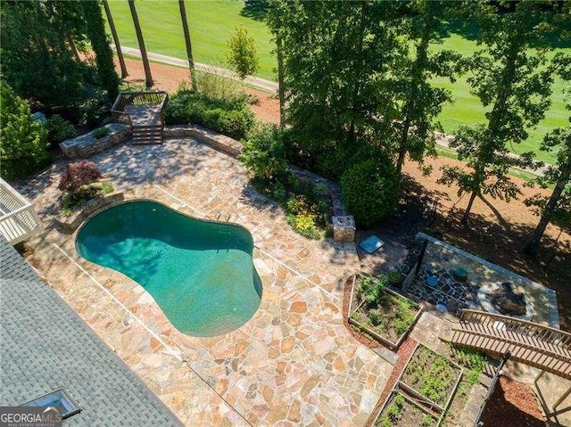 511 Pine Valley Rd SE, Marietta, GA 30067 - view of pool with a patio area
