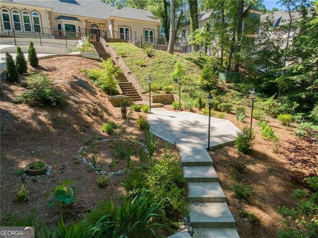 511 Pine Valley Rd SE, Marietta, GA 30067 - view of yard with stairs