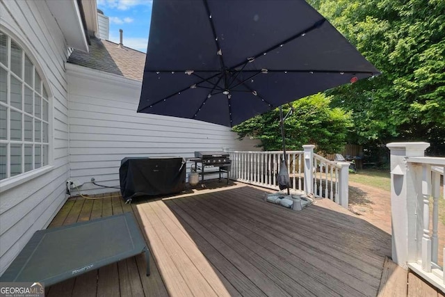 2820 Channing Way, Cumming, GA 30040 - wooden deck featuring a grill