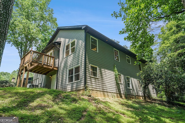 2674 Skylane Dr, Marietta, GA 30062 - view of side of property with a deck