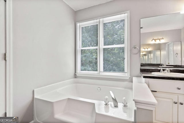 308 Golden Ct, Canton, GA 30114 - full bathroom featuring plenty of natural light, a bath, and vanity
