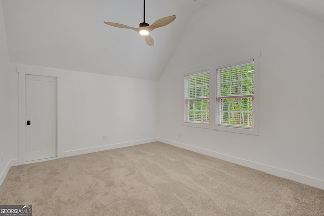 140 S Alexander Creek Rd, Newnan, GA 30263 - bonus room featuring light colored carpet, vaulted ceiling, and baseboards