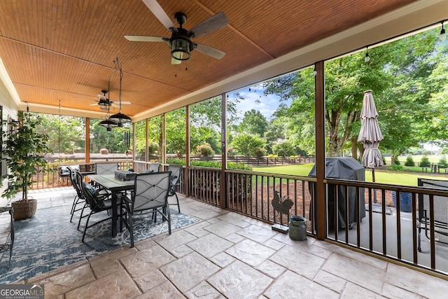 25 Wicklow Ct, Hoschton, GA 30548 - view of patio / terrace featuring ceiling fan and outdoor dining area