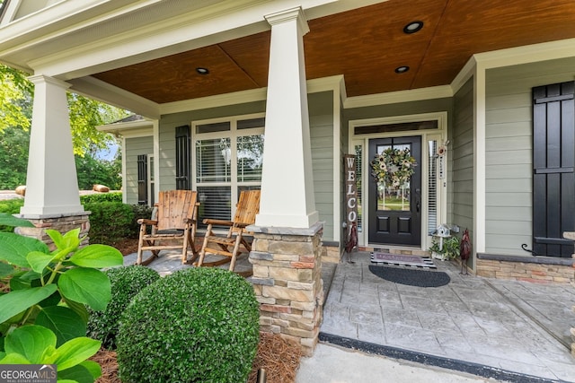 25 Wicklow Ct, Hoschton, GA 30548 - property entrance featuring a porch